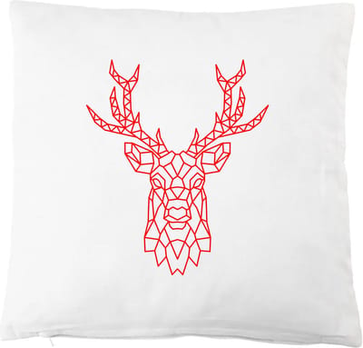 Rendier Kerstmis Kussenhoes - Rood - 45x45 cm - Specialties By Eizook