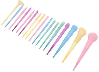 17-delige Make-upborstelset - Zachte Borstels in Snoepkleuren - Voor Professionele Make-up Looks