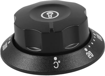 Thermostaatknop Oven - Regelknop Kachel - Temperatuur Regelen - Nauwkeurige Instelling - 6 mm Gat - Zwart