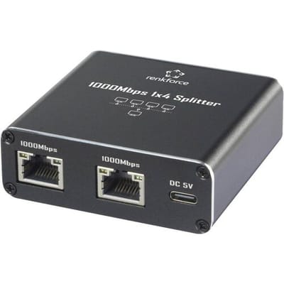 Renkforce RF-6739680 RF-GES-400 Netwerk switch RJ45 5 poorten 1 GBit/s USB-stroomverzorging