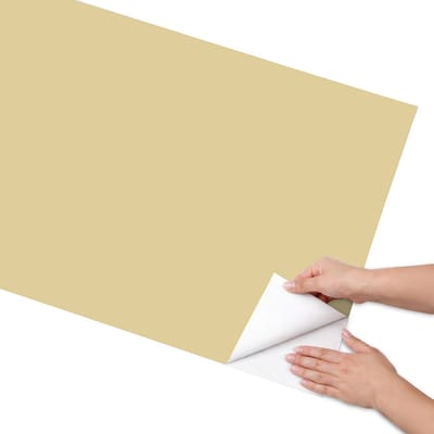 Coloray Meubel Wrap Folie - Beige Meubelfolie - 65x130 cm - Meubel Wrap Folie Beige-geel - Plakfolie Meubels - Minimalist Meubelfolie - Decoratiefolie Zelfklevend - Slaapkamer decoratie - Achtergronden en patronen