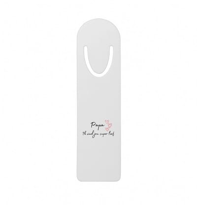 Hacebo® - papa ik vind jou super lief metalen boekenlegger - Vader - de liefste papa - vader cadeautjes - vaderdag - verjaardag - geschenk - kado Bladwijzer boekenleggers - 12.7 cm x 3.2cm
