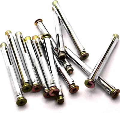 Metalen framepluggen - Kozijnpluggen deurpluggen - Kozijnen monteren - Verzinkt staal - 8 x 92 mm - Zilver
