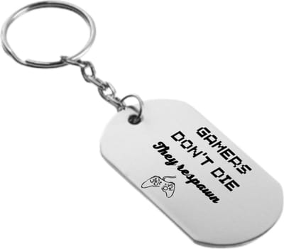Akyol - Gamers don't die, they respawn Sleutelhanger - Gamen - Gamer - Leuk kado voor iemand die van gamen houd - 2,5 x 2,5 CM