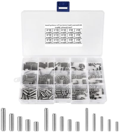 Cilindrische metalen pennen set van 300 stuks, M2, M3, M4, voor meubelinstallatie, mechanische productie en wandplanken ondersteuning