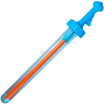Licht Bubbelzwaard Nieuwe Bellenblaasmachine Bellen Blaas Westen Zwaard Stok Kinder Speelgoed Handheld Water Bijvulling blue