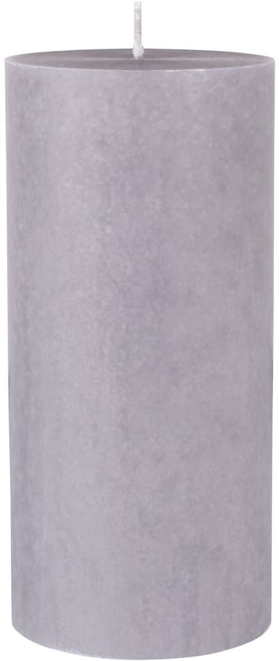 Grijze cilinderkaarsen/stompkaarsen 15 x 7 cm 50 branduren - geurloze kaarsen grijs