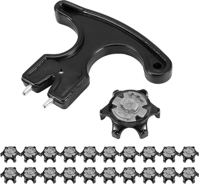 20 golfschoen spikes + handheld golfschoen sleutels, antislip golfpunten, pennen voor universele golfschoenen, gemakkelijk te wisselen