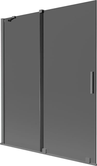 Mexen Velar badwand 2-delige schuifdeur 140 x 150 , grafiet, gun metal - 896-140-000-41-95