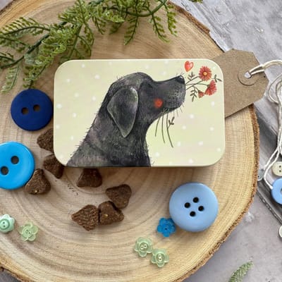 Alex Clark Rectangle Tin Labrador ~ Langwerpig opbergblikje hond