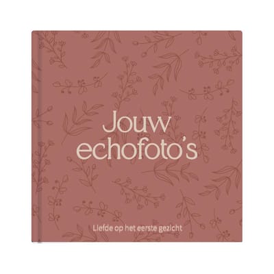 Writemoments Echoboekje - Echo foto's bewaren - Zwangerschapsboek - Terra roze