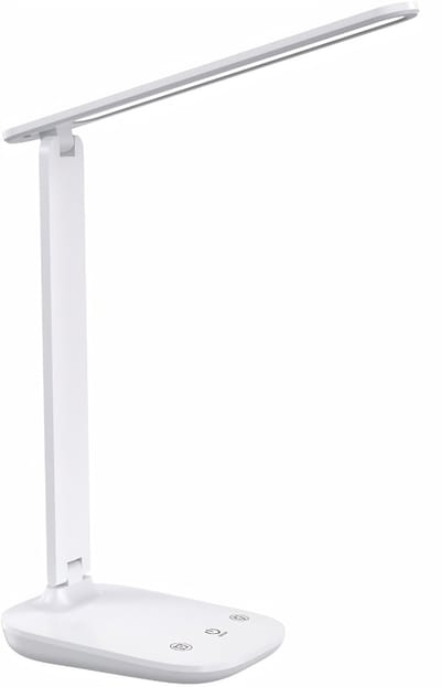 AHD® Bureaulamp LED - Burolamp - Bureaulamp Met Klem - Bureaulamp Kind - Bureaulamp LED Dimbaar - Wit - 13cm x 32cm x 8cm