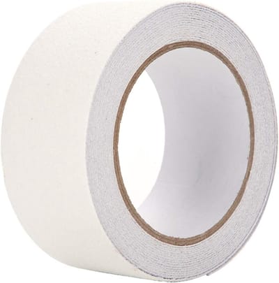 Antislip trap strip - Klustape - Waterproof - PVC - Anti Slip Strip Tape Zelfklevend - Binnen en Buiten - Voor Trap, Vloer, Drempel - Binnen en Buiten - Transparant - 10cm x 5m - Wit