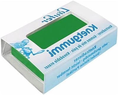 Kneedgum Loper - Vormbare Gum - Tekenen en Knutselen - Natuurlijk Rubber - 43 x 30 x 10 mm - Groen