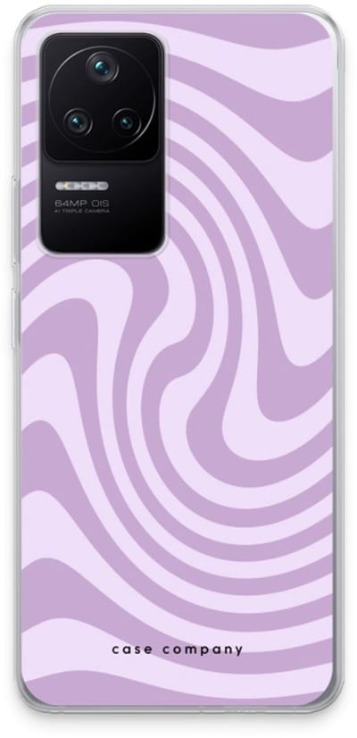 Case Company® - Hoesje geschikt voor Xiaomi Poco F4 hoesje - Swirl Paars - Soft Cover Telefoonhoesje - Bescherming aan alle Kanten en Schermrand