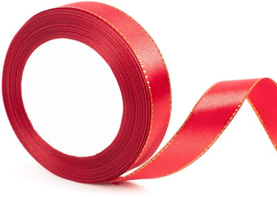 20 mm breed bordeauxrood kerstlint voor cadeauverpakking, 22 m, karmozijnrood kerstlint voor kerstcadeauverpakking, cadeautaart, haaraccessoires, strik, knutselwerk, trouwautodecoratie