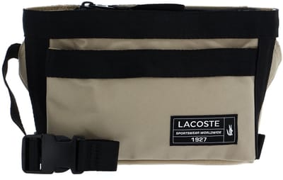 LACOSTE Schoudertas Outdoor Croc Reporter Bag Viennois Noir Beige