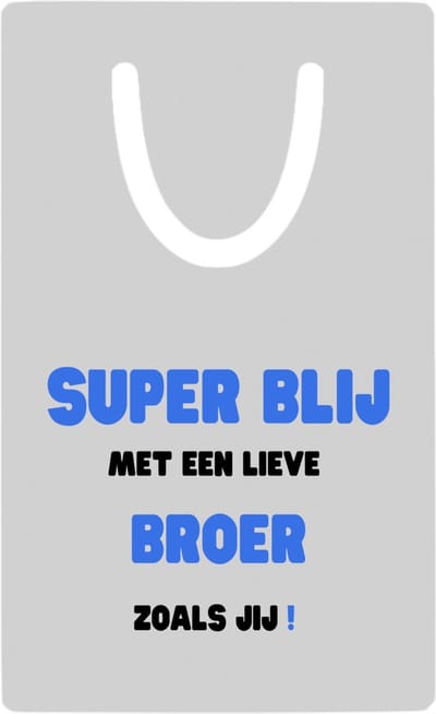 Hacebo® - super blij met een lieve broer zoals jij metalen boekenlegger - Broer - de liefste broer - verjaardag - cadeautje voor broer - broer artikelen - kado - geschenk Bladwijzer boekenleggers - 7.6 cm x 5cm