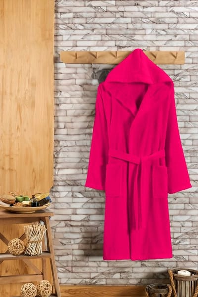 Dames Heren - Sauna - Ochtendjas - Fushia - Badstof - Wellness
