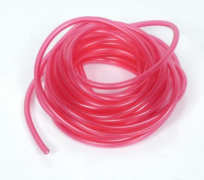 Rouleau de 10m de durite essence souple rouge translucide Ø4.5x7.5mm pour moto