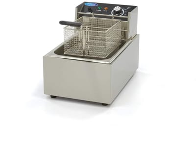 Frituurpan - Frituurmand - Professioneel Frituren - Met Koude Zone - 6 Liter - Metallic
