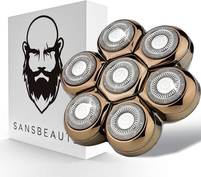 Sansbeauté® Scheerkop - Scheerhoofd - Magnetisch - Vervangbaar - 7 bladen - MS-686 & MS-687 - Geschikt Voor Alle Sansbeauté® SkullSharp PRO MAX