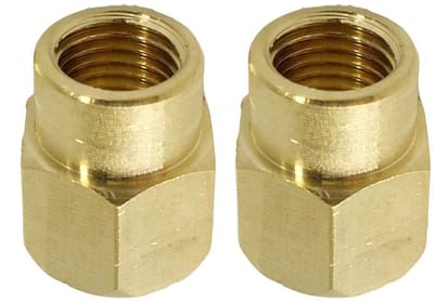 Dailygoody - Messing Reducer Connector - Verloopstuk Adapter - Ideaal voor Lucht en Water - Goudkleurig - Vrouwelijke Draadverbinding - Pack van 2 - G