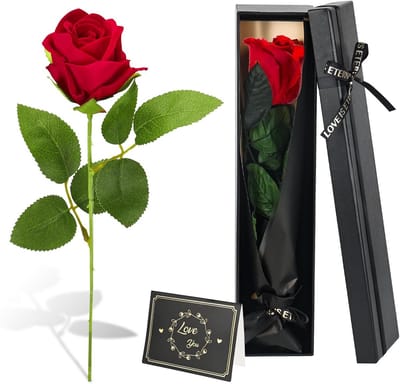 Eeuwige Rode Roos in Luxe Cadeaubox - Bewaarde Bloem als Geschenk