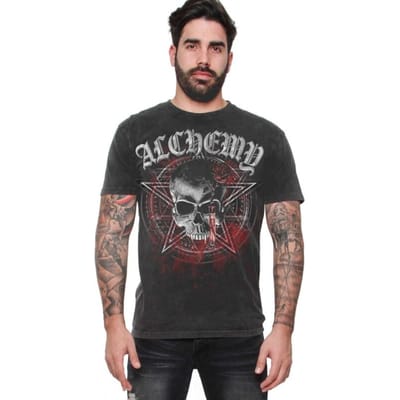 Alchemy England - Gothic T-shirt - Acolyte mannen T-shirt - S tot L - voor Mannen - donkergrijs