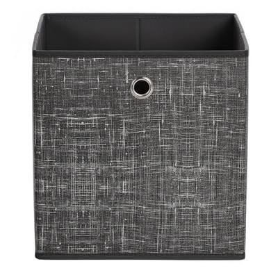 SONGMICS - Opbergbox - set van 6 - Vliesstof - handgreep - kubusrek - Opvouwbare opbergdozen - Zwart