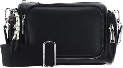 SEIDENFELT MANUFAKTUR Schoudertas Laanila Midi Crossbag Side Pockets Black Zwart