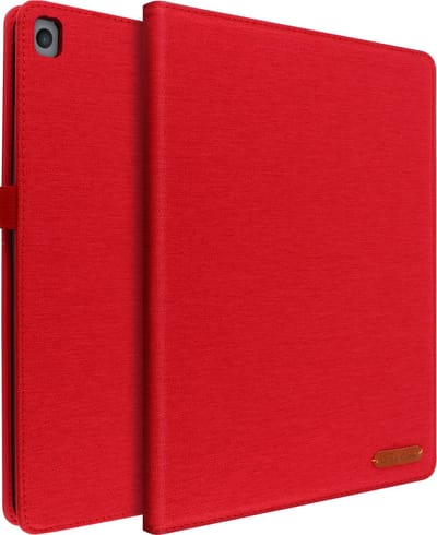 Avizar Hoesje Geschikt voor iPad 9 2021 iPad 8 2020 iPad 7 2019 met Pasjeshouder en Standfunctie, Rood