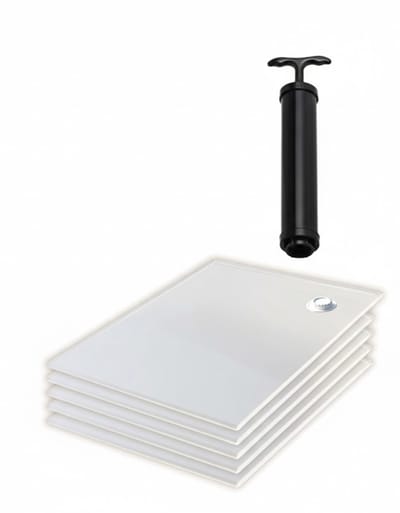 Famanu – Premium Kubus Vacuüm Opbergzakken – 5 x EXTRA (100×80×38 cm) – Voor Kleding & Beddengoed – Luchtdicht - Herbruikbaar & Geurvrij – Ruimtebesparende Zakken met Handpomp