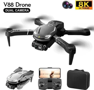Huiselijk Geluk v88 8k Dual - Drone - Drone met Camera - Drone met Camera voor Buiten - 8k video - 45 min - 50x zoom