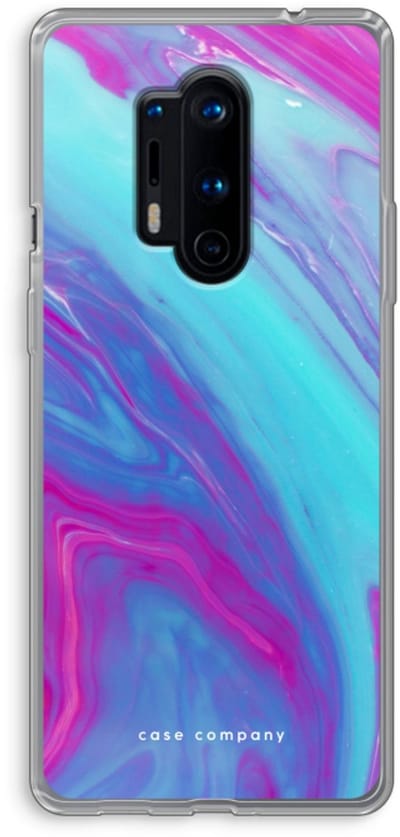 Case Company® - Hoesje geschikt voor OnePlus 8 Pro hoesje - Zweverige regenboog - Soft Cover Telefoonhoesje - Bescherming aan alle Kanten en Schermrand