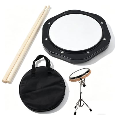Dailygoods- Drum Pad 10 Inch - Kunststof Oefenpad - Lichtgewicht Drumpad - Geluidsabsorberend - Duurzaam - Ideaal voor Stille Training