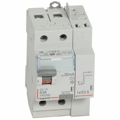 2-polige differentieelschakelaar 63A Type A 30mA voor Elektrische Installaties