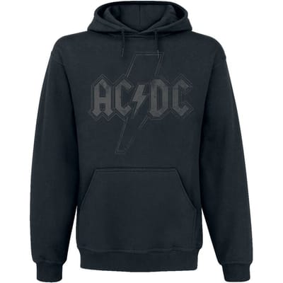 AC/DC Trui met capuchon - AC/DC Logo Black - S tot 5XL - voor Mannen - zwart