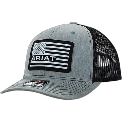 Trucker pet Ariat Usa flag patch logo
