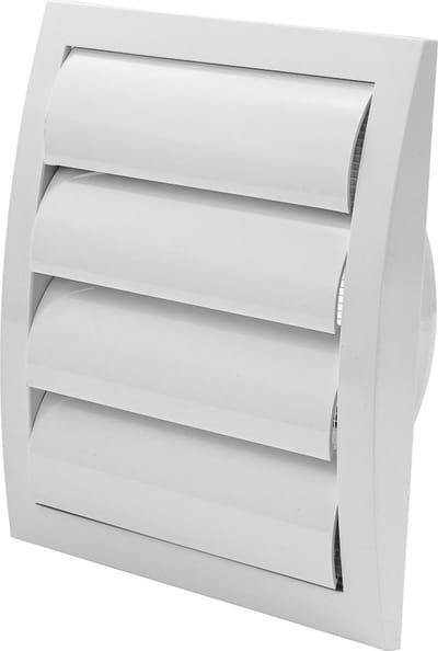 Paneir Airdesigns- ABS - opbouw - afvoer Ø 100 mm - overdruk - 148 X153 mm - wit