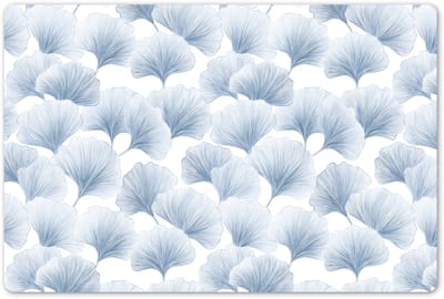 Placemats 45x30 cm - Placemat kunststof - 1 stuk - Waaier - Modern - Blauw - Borden onderleggers - Decoratie voor op tafel - Keuken tafeldecoratie accessoires - Vinyl onderlegger - Tafelversiering