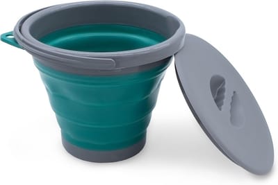 Opvouwbare Siliconen Campingemmer 5 Liter met Deksel - Ruimtebesparend voor Kamperen en Outdoor