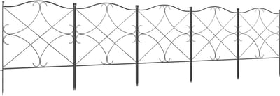 Outsunny tuinhek - Metaal - 305x62cm - Zwart