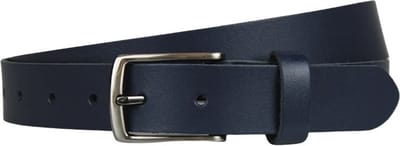 Heren/dames riem leer donkerblauw - Taillemaat 125 - Lange riem - Pantalon riem heren - Kostuum riem heren