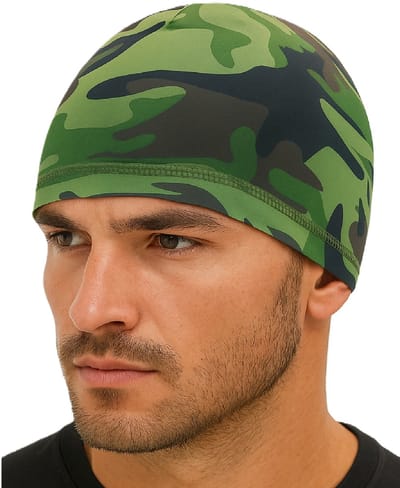 Motor Muts I Camouflage Fiets Muts I Helm Muts I Bandana I Ventilerend I Motor Accessoires I Haarkapje Voor Helm I Camo/Groen