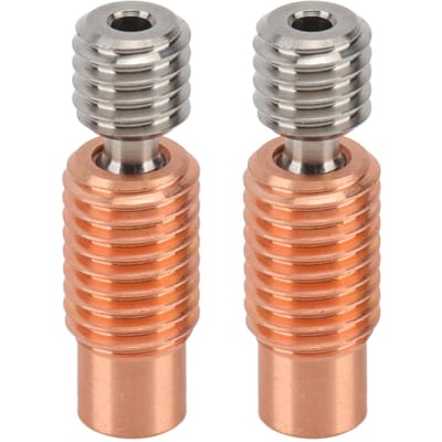 2 Stuks Nozzle Keel Hitteonderbreker Hitteonderbreker Buis Schroefdraad 3D Printer Accessoire voor V6 gray