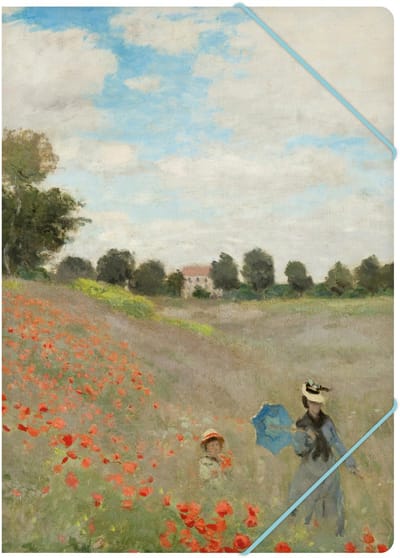 Lanzfeld Monet - Documentenmap A4 - Met Elastiek - Field with Poppies - A4-formaat