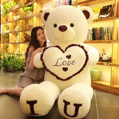 100cm Groot Formaat Pluche Speelgoed Teddybeer Reusachtig Roze Zacht Knuffeldier Kussen Poppen Vriendin Kinderen Vrouw Kerst Valentijnsdag 80cm brown