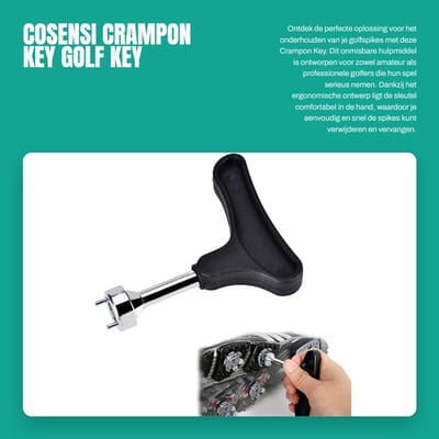 Dailygoods- Crampon Sleutel Ergonomisch - Golf Schoen Spike Verwijderaar - Duurzaam - Lichtgewicht - Eenvoudige Bediening - Comfortabel Gebruik