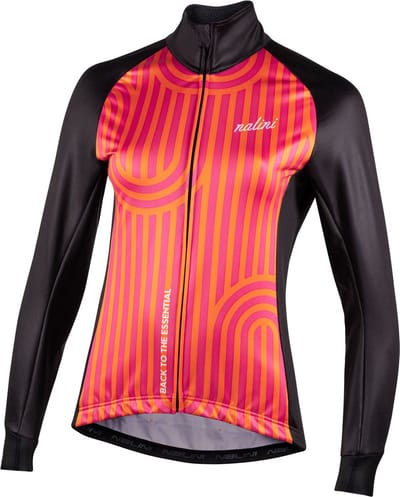 Nalini - Dames - Fietsjack winter - Winddicht Warm Wielrenjack - Roze - Zwart - NEW STRADA LADY JKT - S